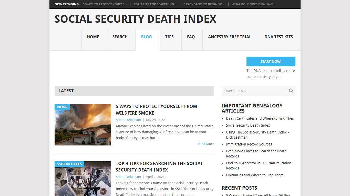 Social Security Death Index